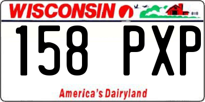 WI license plate 158PXP