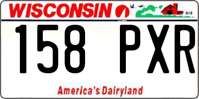 WI license plate 158PXR