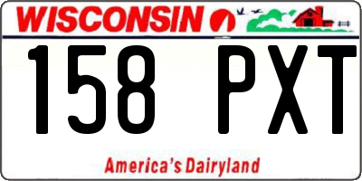 WI license plate 158PXT