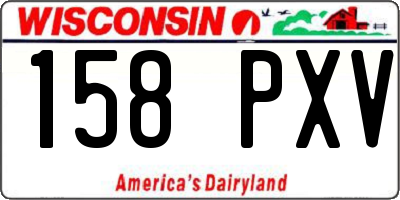 WI license plate 158PXV