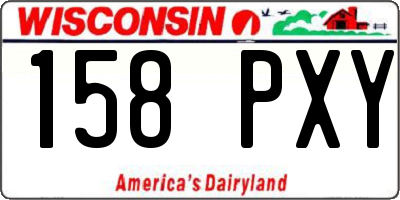 WI license plate 158PXY