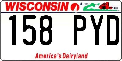 WI license plate 158PYD