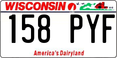 WI license plate 158PYF
