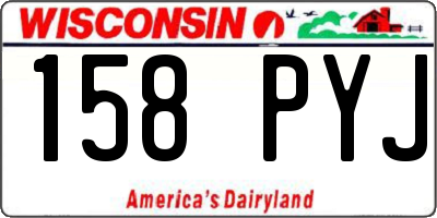 WI license plate 158PYJ