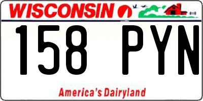 WI license plate 158PYN