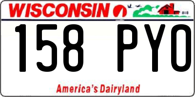 WI license plate 158PYO