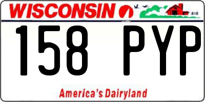 WI license plate 158PYP