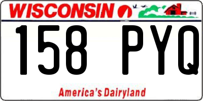 WI license plate 158PYQ