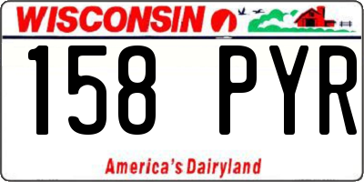 WI license plate 158PYR