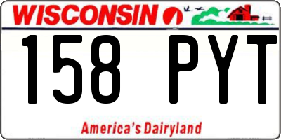 WI license plate 158PYT