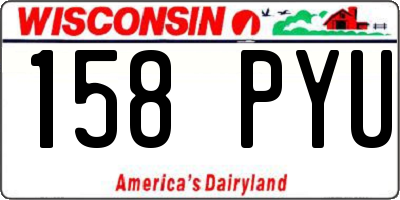 WI license plate 158PYU