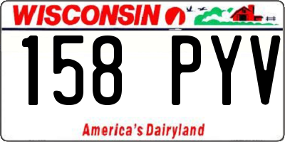 WI license plate 158PYV