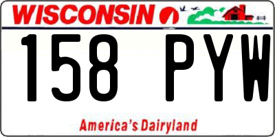 WI license plate 158PYW