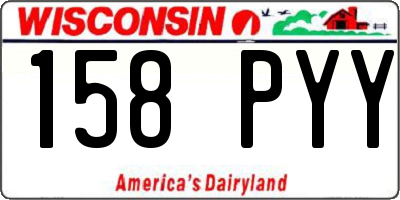 WI license plate 158PYY
