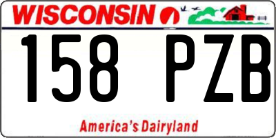 WI license plate 158PZB
