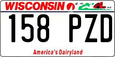 WI license plate 158PZD