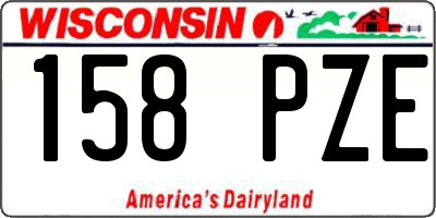 WI license plate 158PZE