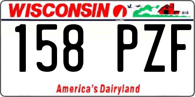 WI license plate 158PZF