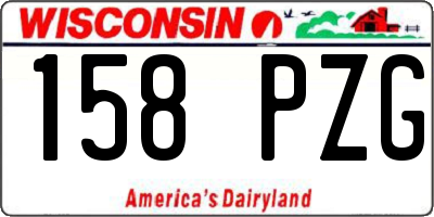 WI license plate 158PZG