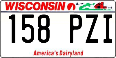 WI license plate 158PZI