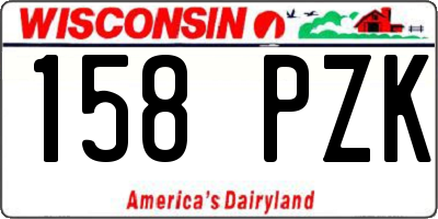 WI license plate 158PZK