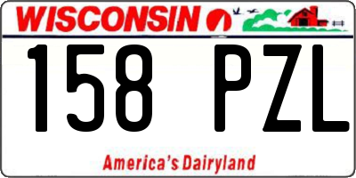 WI license plate 158PZL