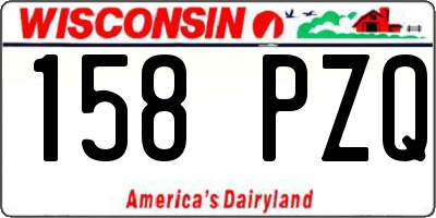 WI license plate 158PZQ