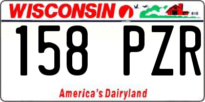 WI license plate 158PZR