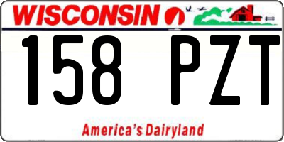 WI license plate 158PZT
