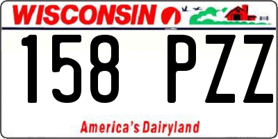 WI license plate 158PZZ