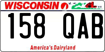 WI license plate 158QAB