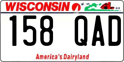 WI license plate 158QAD