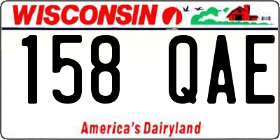 WI license plate 158QAE