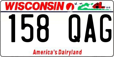 WI license plate 158QAG