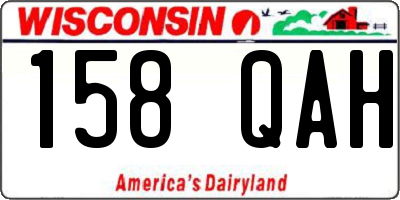 WI license plate 158QAH