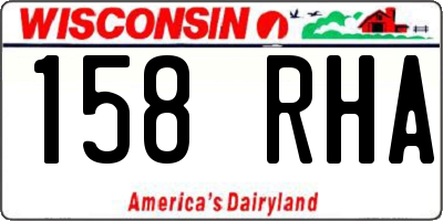 WI license plate 158RHA