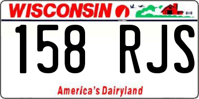 WI license plate 158RJS