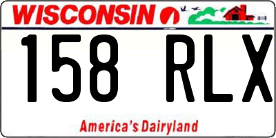 WI license plate 158RLX