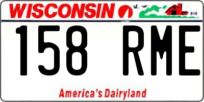 WI license plate 158RME