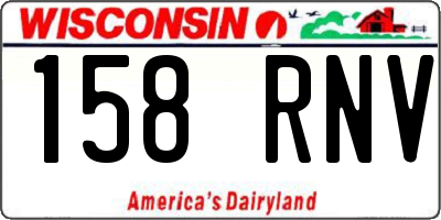 WI license plate 158RNV
