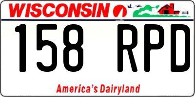 WI license plate 158RPD