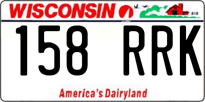 WI license plate 158RRK