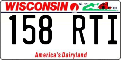 WI license plate 158RTI