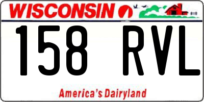 WI license plate 158RVL