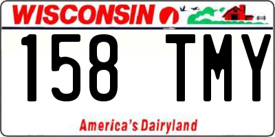 WI license plate 158TMY