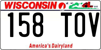 WI license plate 158TOV