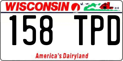 WI license plate 158TPD