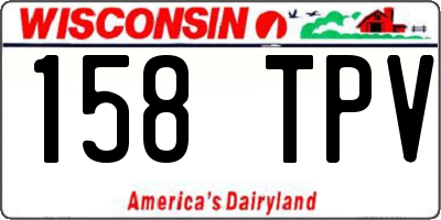 WI license plate 158TPV
