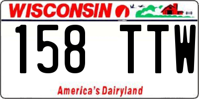 WI license plate 158TTW