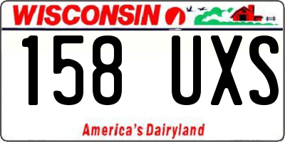 WI license plate 158UXS
